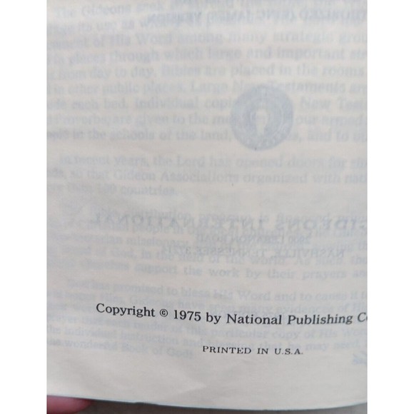 Holy Bible Gideons HC 1975 edition Blue Hard Cover New & Old Testament - Picture 4 of 14